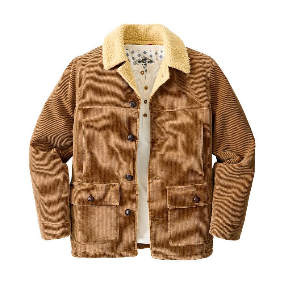 Joe Browns Cappotto Kodiak in Velluto a Coste con Fodera in Pelliccia Sintetica  