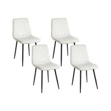 Lot de 4 chaises en Velours Moderne KALISPELL