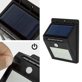 Tectake Lot de 4 spots LED solaires avec détecteur de mouvement  