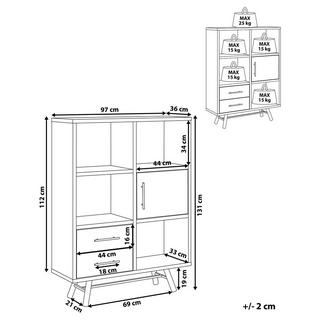 Beliani Libreria en Pannello di fibre (LDF) Rustico ATLANTA  