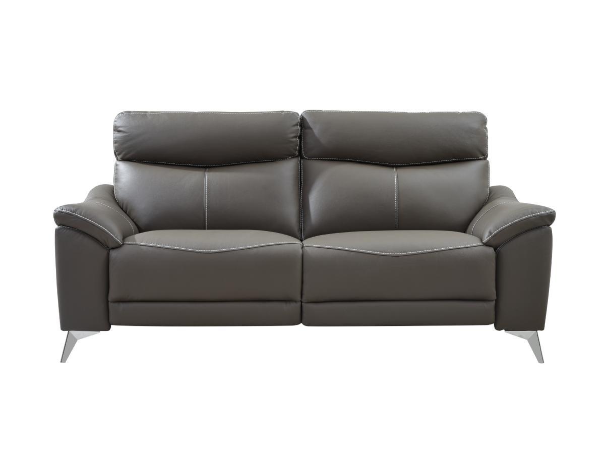 Vente-unique Relaxsofa elektrisch 3Sitzer METRONOMY Leder  