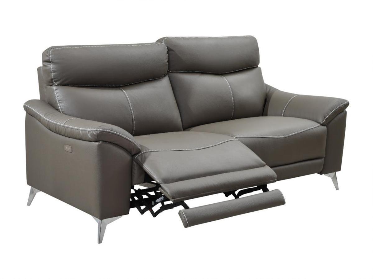 Vente-unique Relaxsofa elektrisch 3Sitzer METRONOMY Leder  