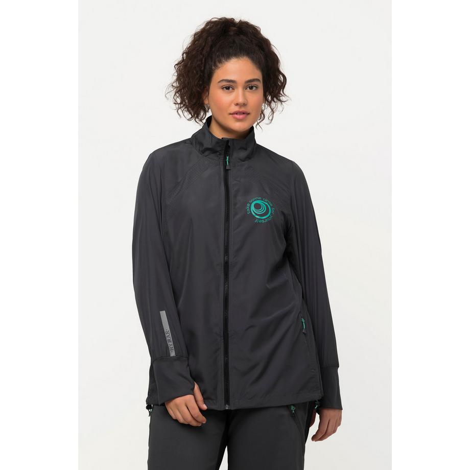 Ulla Popken HYPRAR Leichte Stehkragen Tunnelzug Jacke Recycelt  