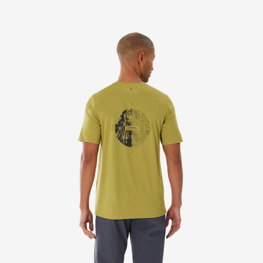 QUECHUA  T-shirt uomo trekking maniche corte sintetico 