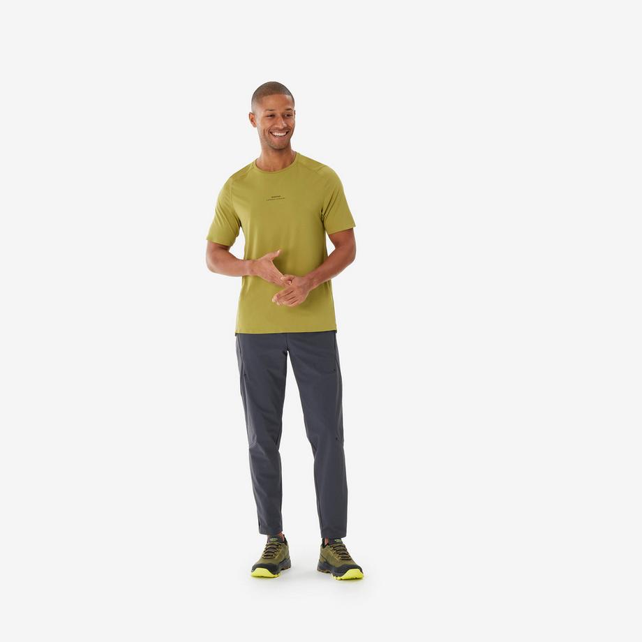 QUECHUA  T-shirt uomo trekking maniche corte sintetico 