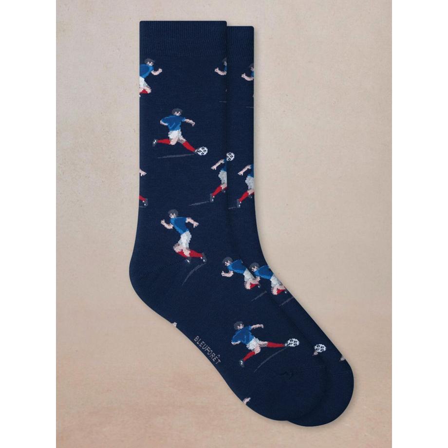 BLEU FORET Chaussettes footballeur  