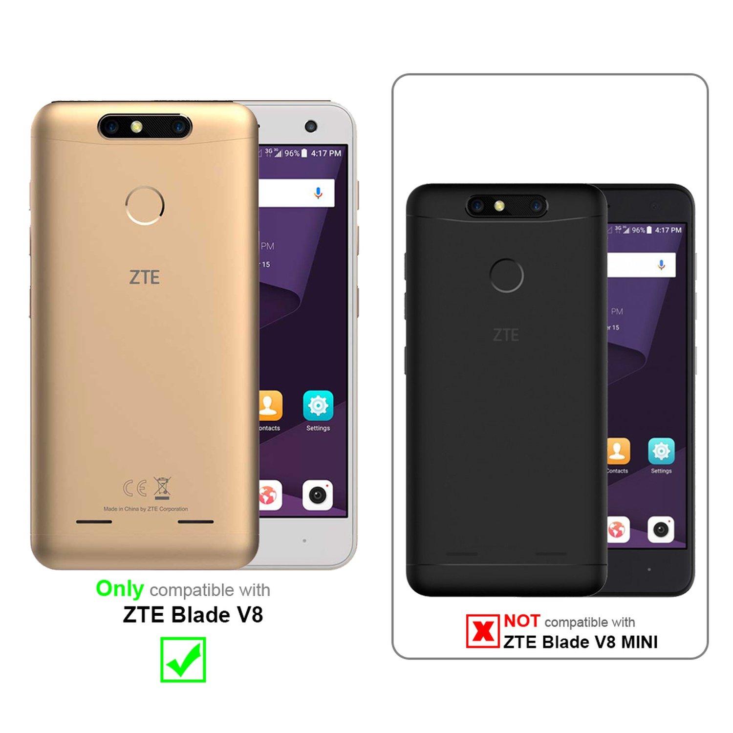 Cadorabo  Housse compatible avec ZTE Blade V8 - Coque de protection avec fermeture magnétique, fonction de support et compartiment pour carte 