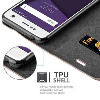 Cadorabo  Housse compatible avec ZTE Blade V8 - Coque de protection avec fermeture magnétique, fonction de support et compartiment pour carte 