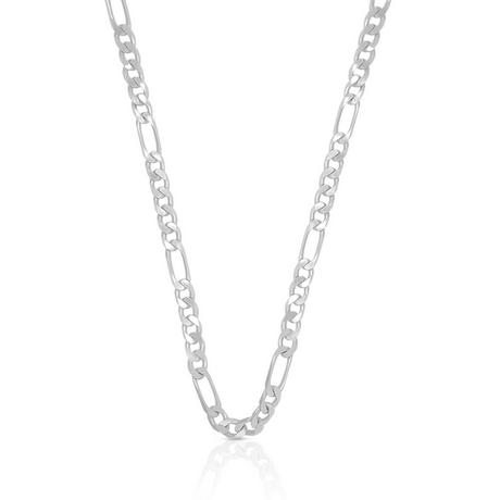 MUAU Schmuck  Collier figaro or blanc 750, 3,4mm, 45cm 