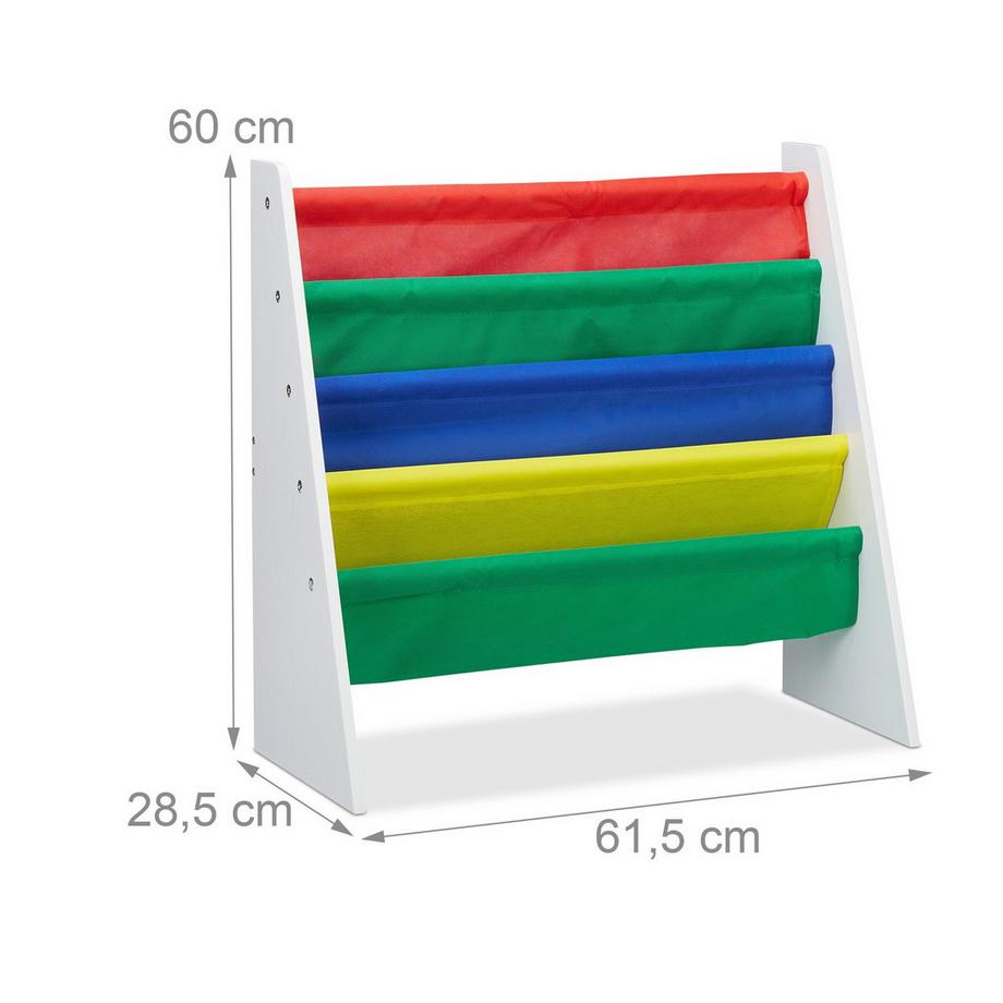 Northio Bücherregal für Kinder mit Stofffach  