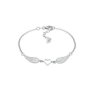 Bracelet Femmes Pendentif Cœur Aile