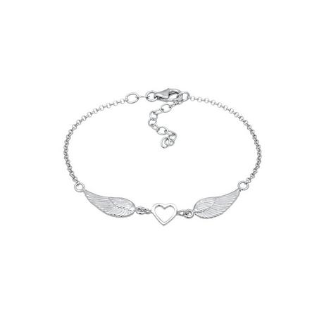 Elli  Bracelet Femmes Pendentif Cœur Aile 