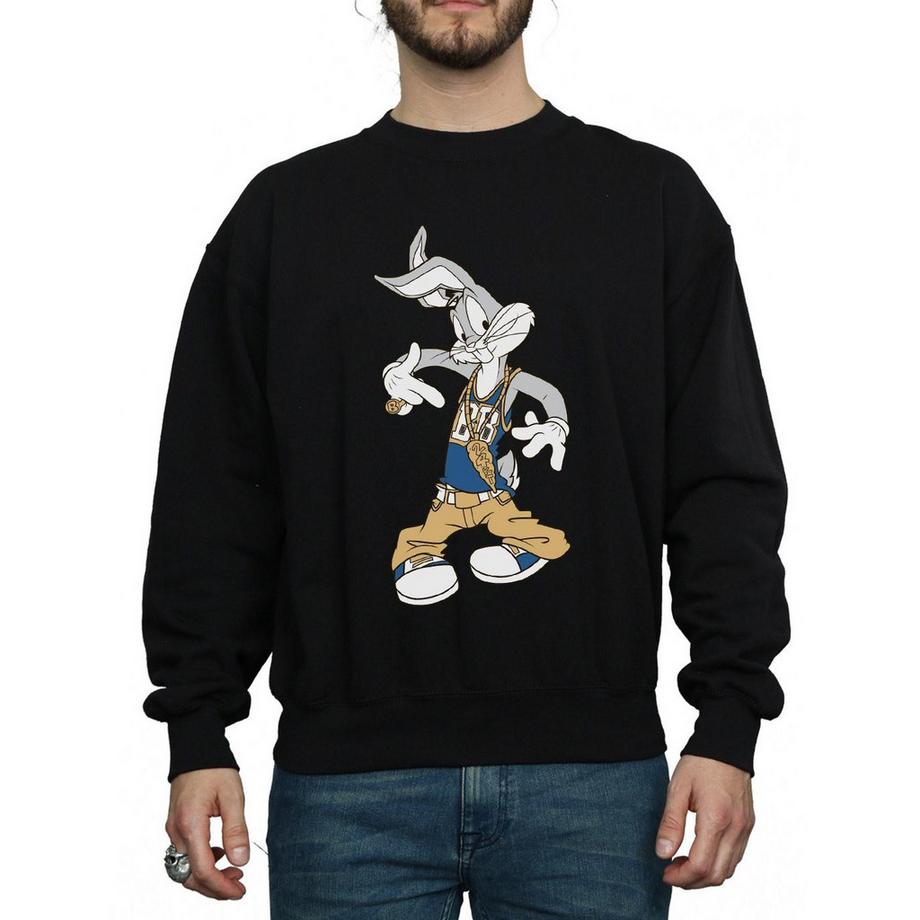 LOONEY TUNES Rapper Bugs Bunny Sweatshirt Imprimé Graphique  