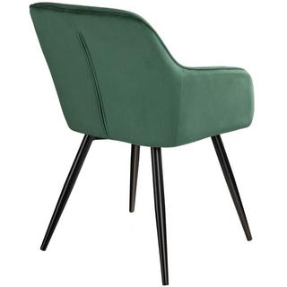 Tectake Chaise MARILYN Effet Velours Style Scandinave  