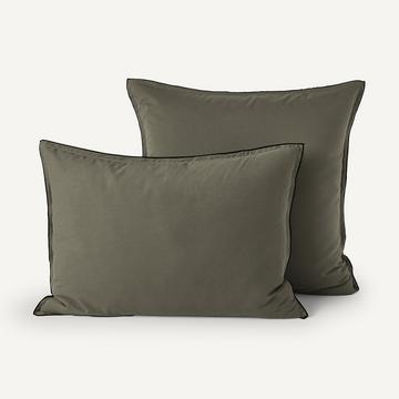 Taie d'oreiller en voile de coton lavé