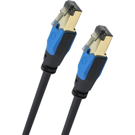 Oehlbach  RJ45 Netzwerkkabel, Patchkabel CAT 8.1 0.50 m Schwarz 1 St. 