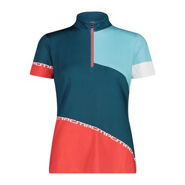 T-Shirt mit halbem Reißverschluss,