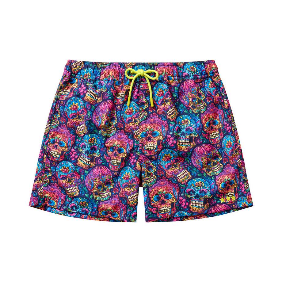 Joe Browns Badeshorts Neon Totenkopfmuster  