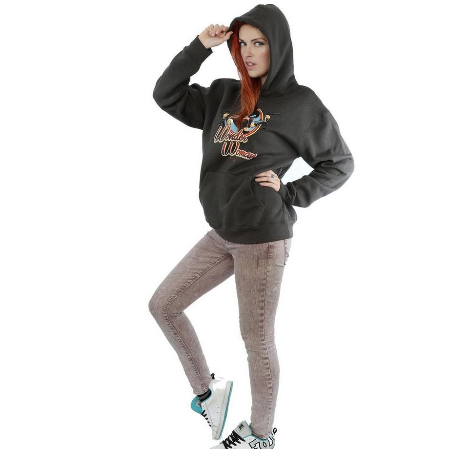Wonder Woman Wonder Woman Abzeichen Print Kapuzenpullover  