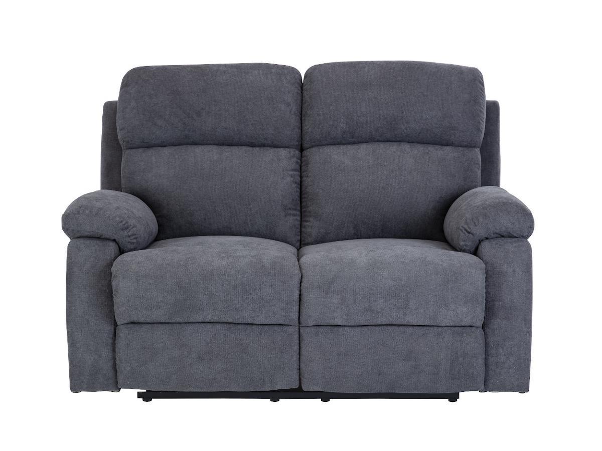 Vente-unique Relaxsofa 2-Sitzer - Stoff - Anthrazit - TOLZANO  