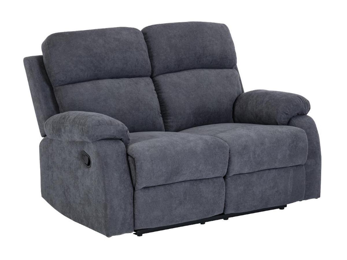 Vente-unique Relaxsofa 2-Sitzer - Stoff - Anthrazit - TOLZANO  