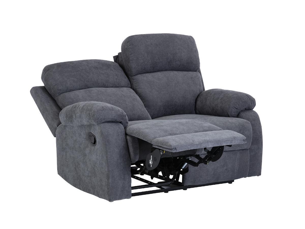 Vente-unique Relaxsofa 2-Sitzer - Stoff - Anthrazit - TOLZANO  