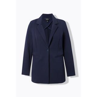 Ulla Popken  Blazer en jersey stretch, ligne en A et col à revers 