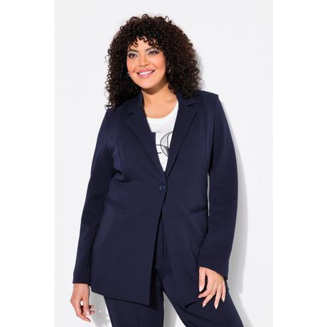 Ulla Popken  Blazer en jersey stretch, ligne en A et col à revers 