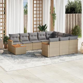 VidaXL set divano da giardino Polirattan  