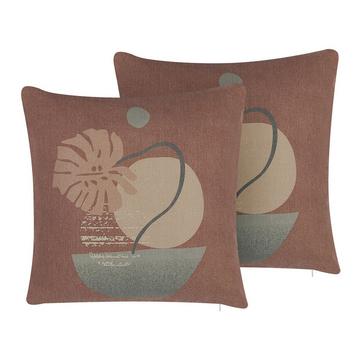 Lot de 2 coussins en Polyester Moderne AGERATUM