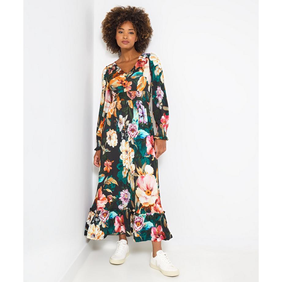Joe Browns Robe Longue Jersey Motif Floral Automnal  