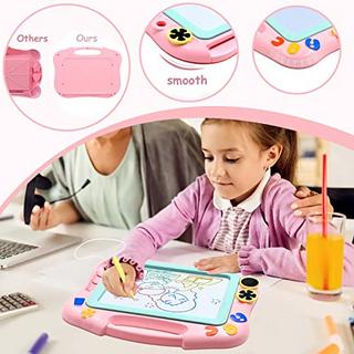 Activity-board  Magnetische Zeichentafel für Kinder 1 2 3 Jahre alte Mädchen Skizze Board Wipe Clean Creative Toy mit 2 Stempeln für Geburtstagsgeschenke für Kinder 