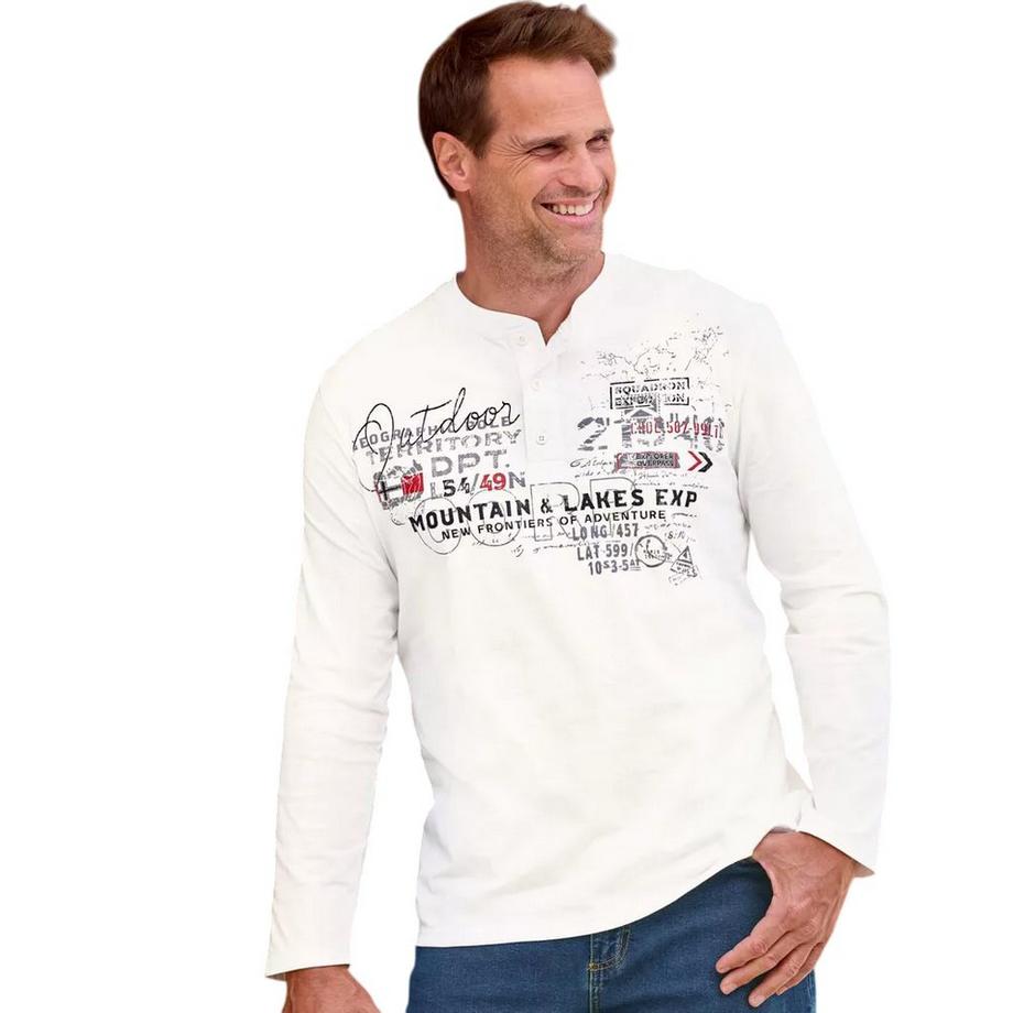 Atlas For Men Hauts à Col Henley Manches Longues 2 Pack  