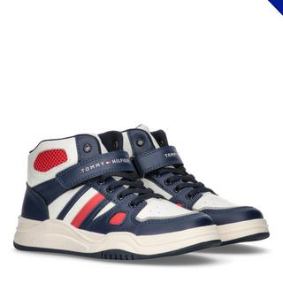 TOMMY HILFIGER  scarpe da ginnastica alte con strisce in velcro per bambini 