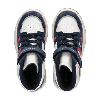 TOMMY HILFIGER  scarpe da ginnastica alte con strisce in velcro per bambini 