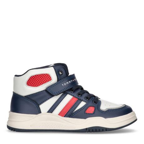 TOMMY HILFIGER  scarpe da ginnastica alte con strisce in velcro per bambini 