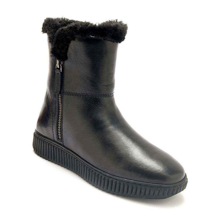 Pédiconfort  damen booties mit doppeltem reißverschluss und herausnehmbarer sohle 