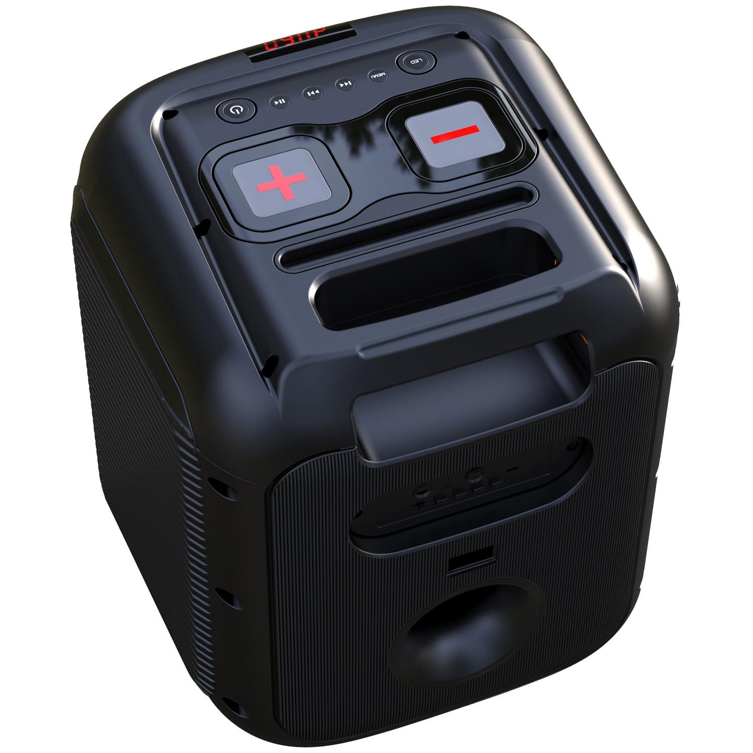 DENVER  BPS-250 BT-Lautsprecher mit 8-Zoll-Tieftöner und LED-Licht 