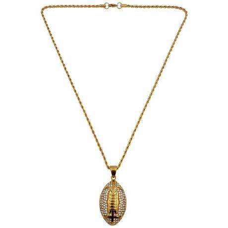 HEBE JEWELS  Collana con ciondolo NFL, STILE HIP-HOP 