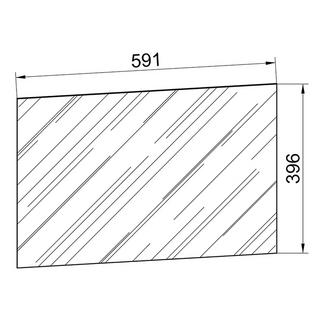 VCM Badspiegel rahmenlos | schlankes Design | Maße ca. H. 40 x B. 60 x T. 2 cm | Wandspiegel - Badinos 40 x 60 cm  