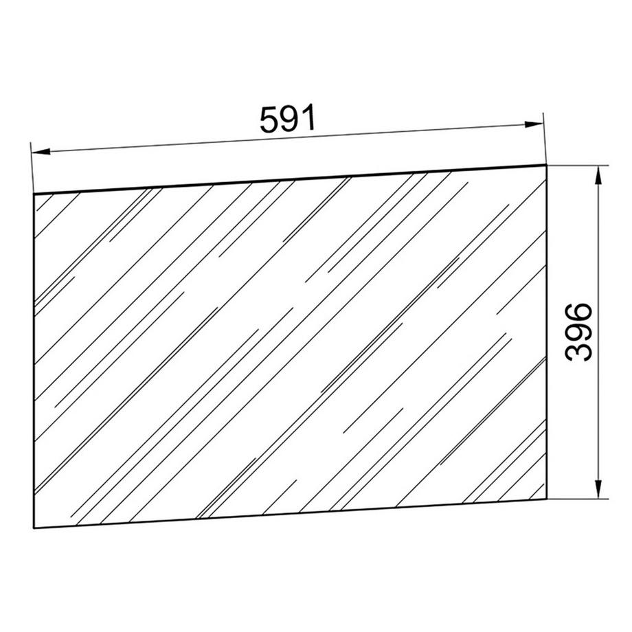 VCM Badspiegel rahmenlos | schlankes Design | Maße ca. H. 40 x B. 60 x T. 2 cm | Wandspiegel - Badinos 40 x 60 cm  