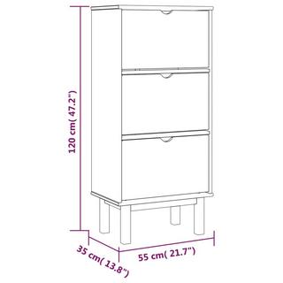 VidaXL Armoire à chaussures bois  