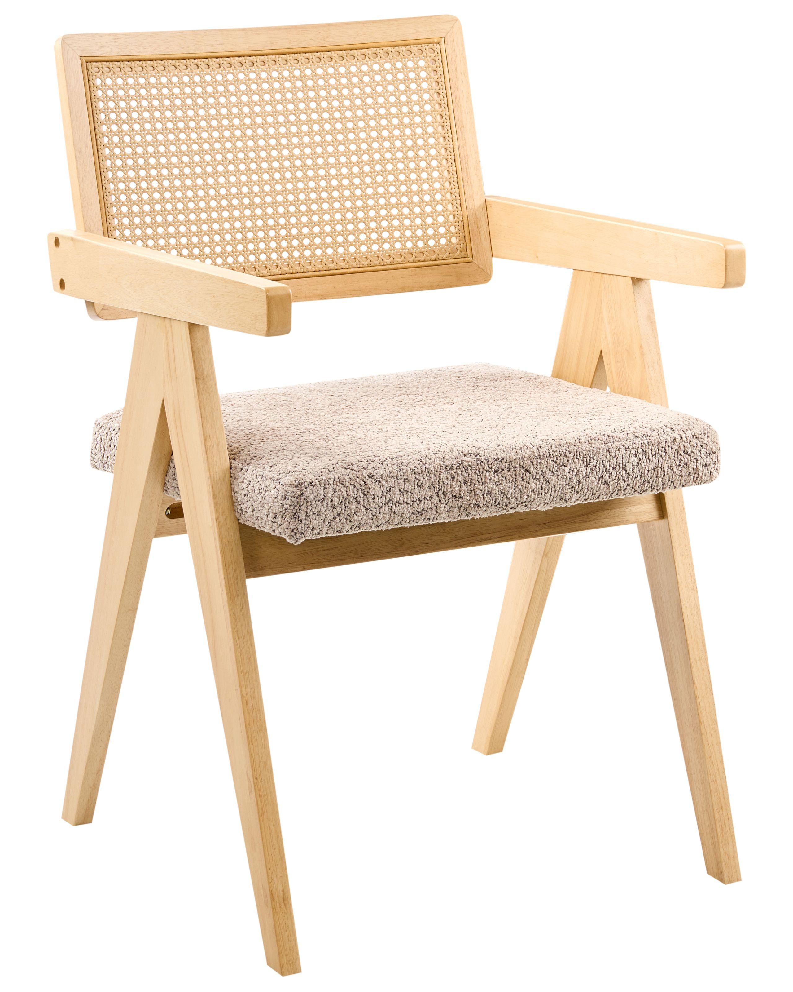 Beliani Lot de 2 chaises de salle à manger en Bois d'hévéa Rétro AVA  