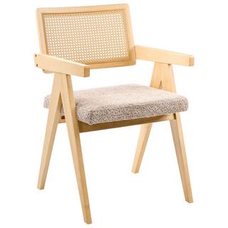 Beliani Lot de 2 chaises de salle à manger en Bois d'hévéa Rétro AVA  