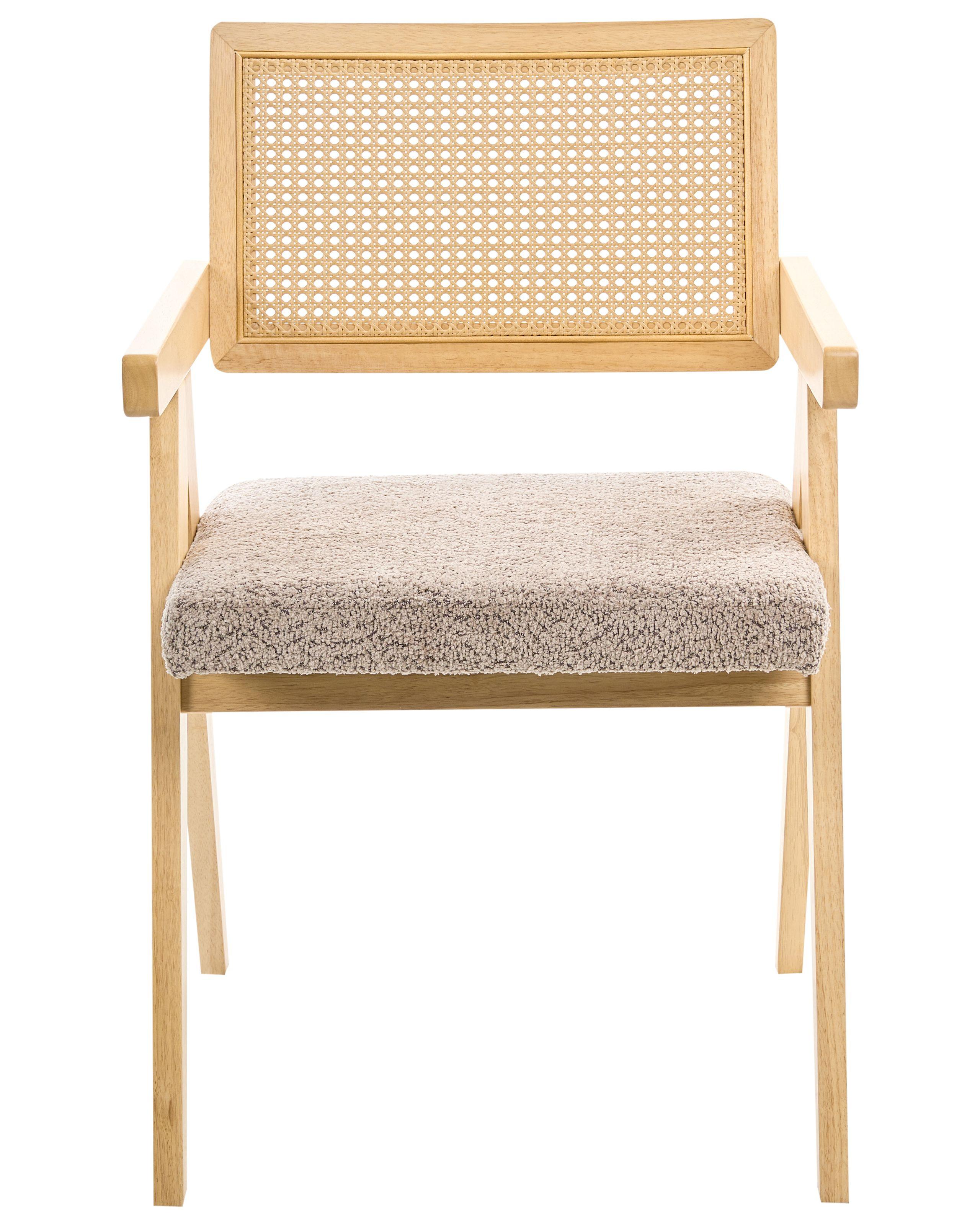 Beliani Lot de 2 chaises de salle à manger en Bois d'hévéa Rétro AVA  