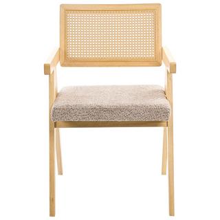 Beliani Lot de 2 chaises de salle à manger en Bois d'hévéa Rétro AVA  