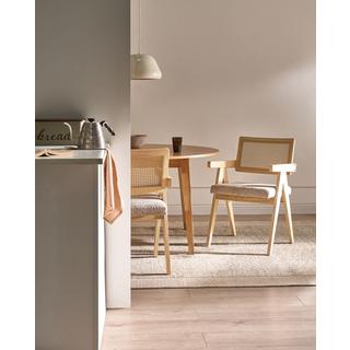 Beliani Lot de 2 chaises de salle à manger en Bois d'hévéa Rétro AVA  