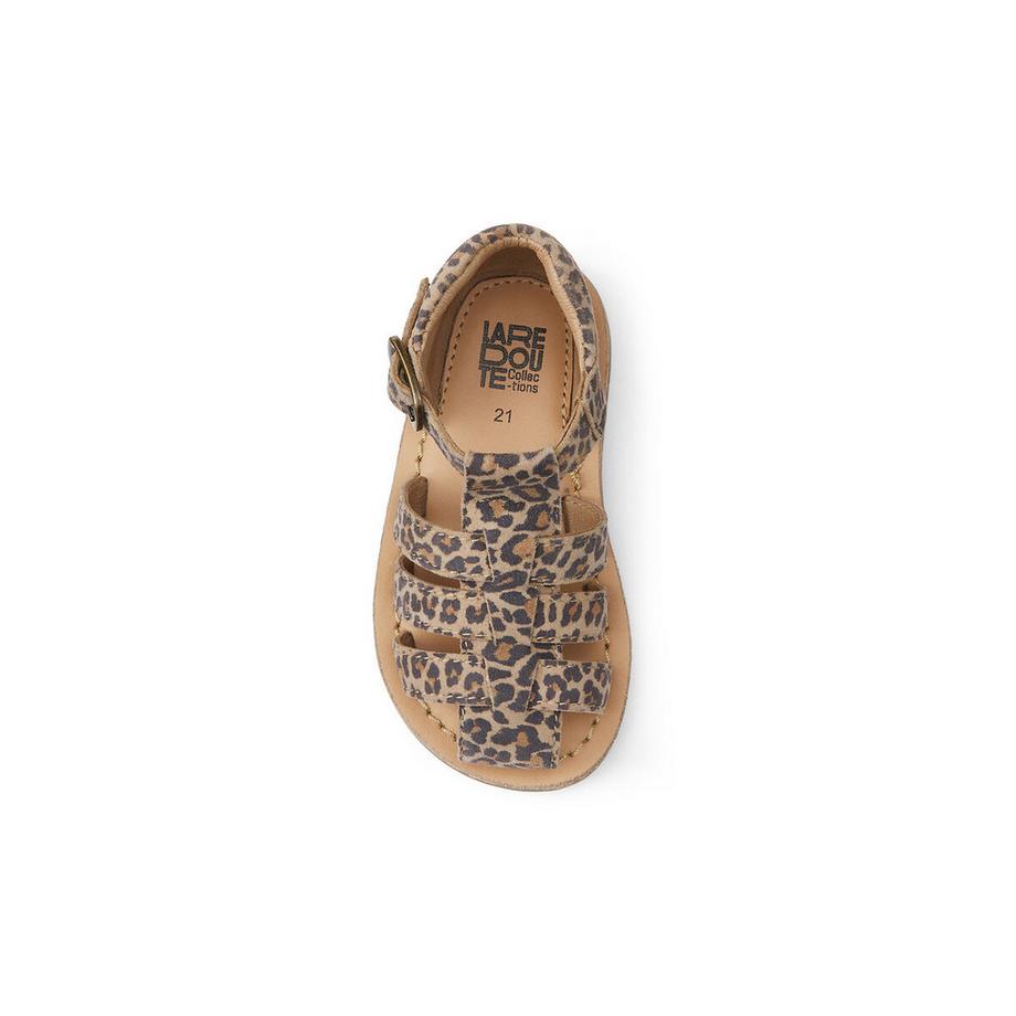 La Redoute Collections Sandalen mit Leopardenmuster flach  