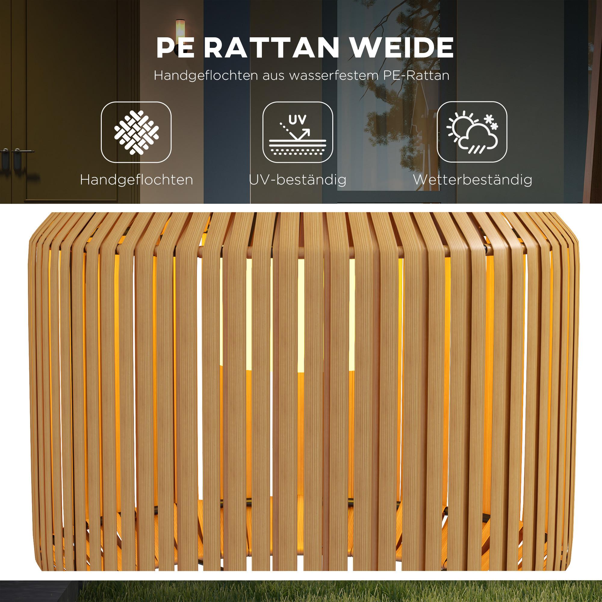 Outsunny Rattan Solarleuchte  