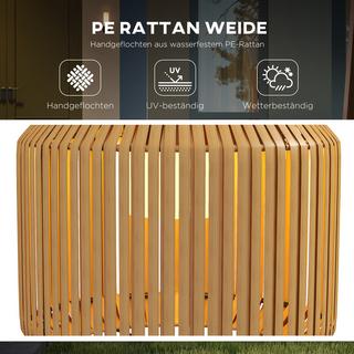 Outsunny Rattan Solarlampe  